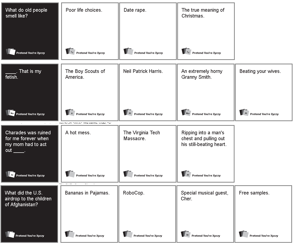 Cards against humanity lab