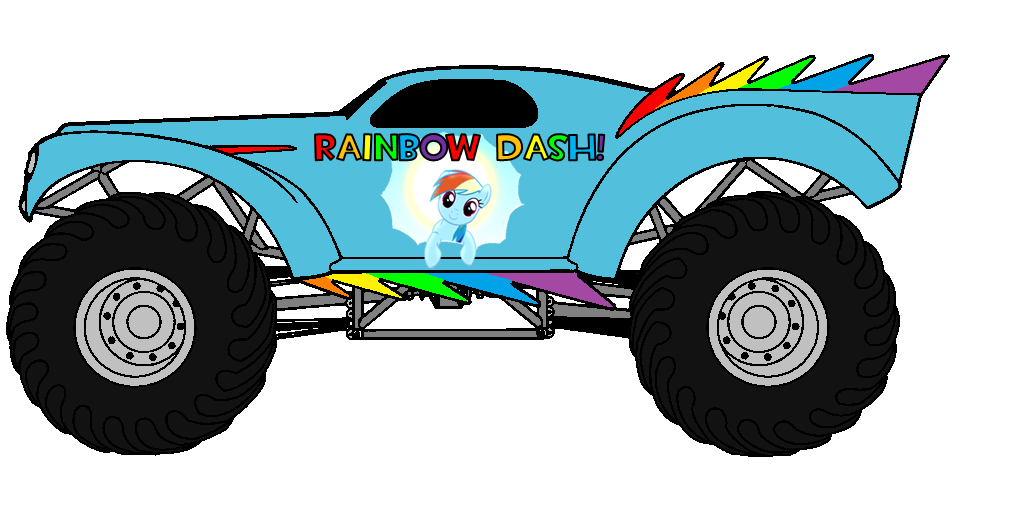 rainbow monster truck toy